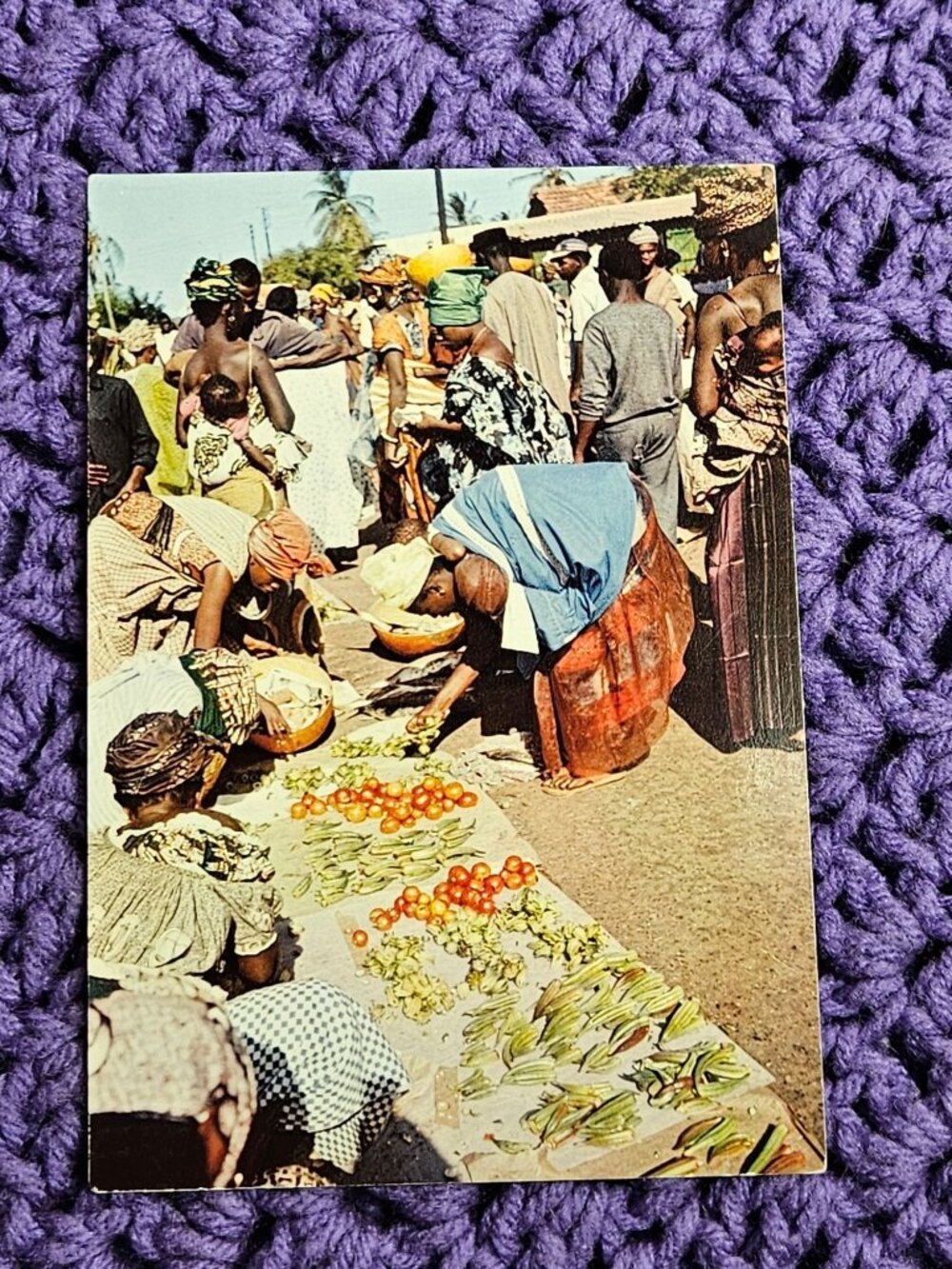 Africa in Pictures Scene on an African Market Postcard